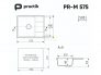 Мойка Practik PR-M 575-004 черный оникс