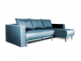 Угловой диван серо-синий с подлокотниками Некст denim