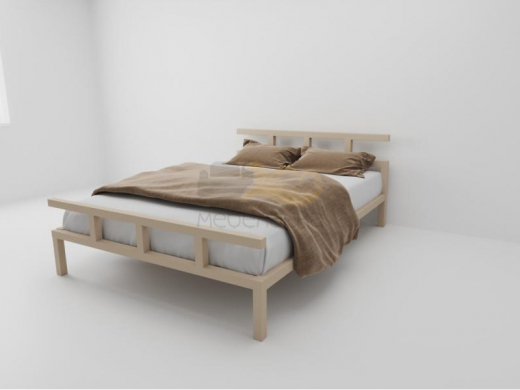 Кровать металлическая Лофт 1600 бежевая