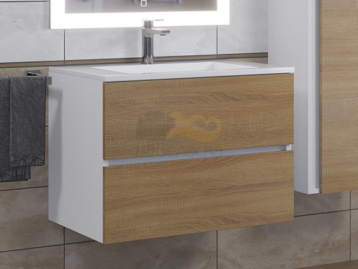 Тумба с раковиной Uperwood Barsa-Next белая/дуб сонома 70 см